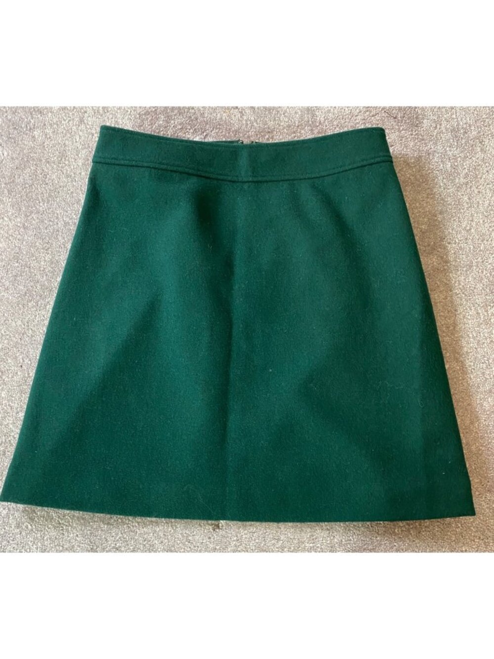 J. Crew Womens Green Wool Blend A-Line Skirt Size 8